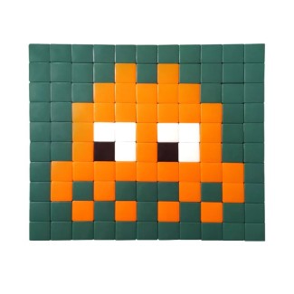 Mosaïque décorative carreaux verre invaders (orange)