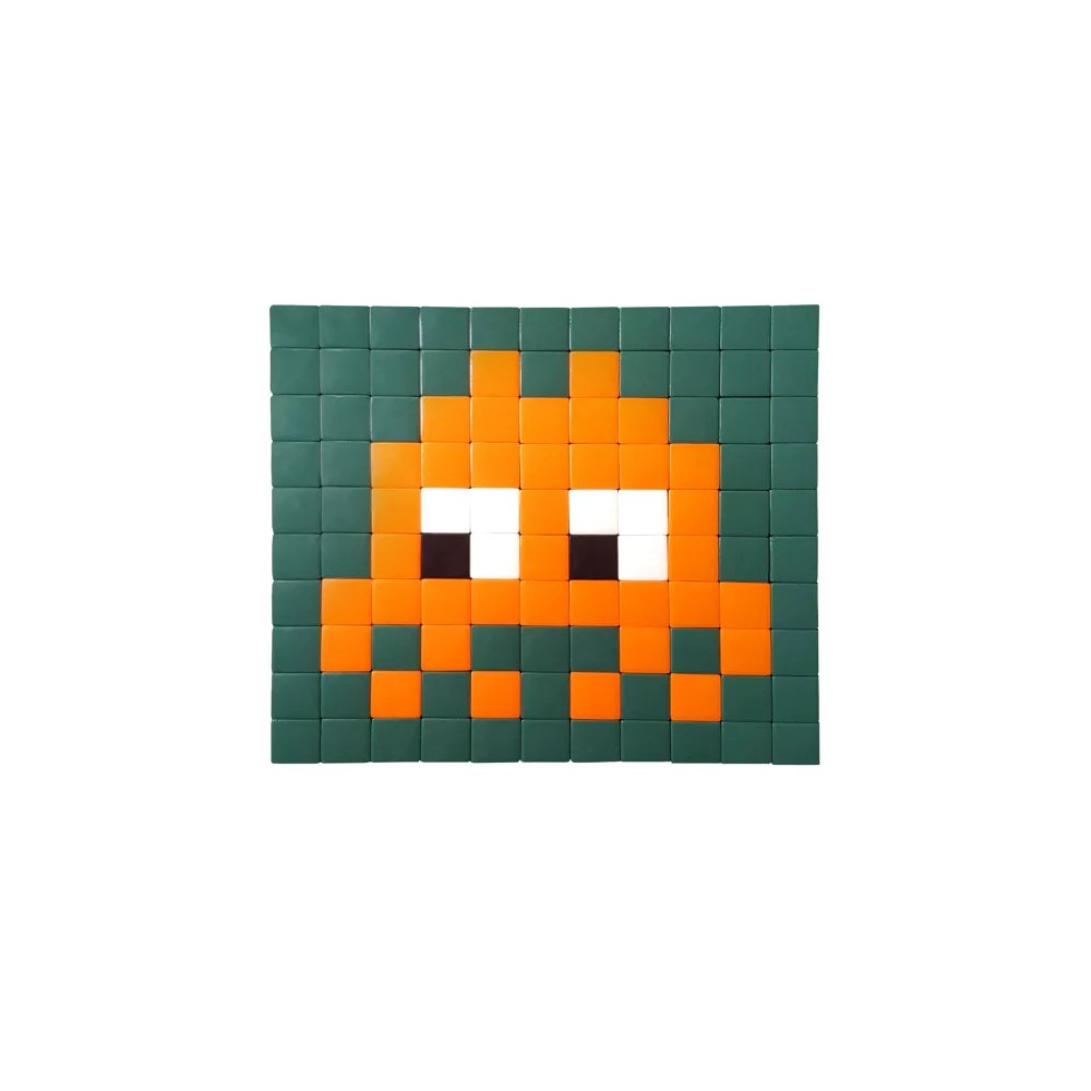 Mosaïque décorative carreaux verre invaders (orange)